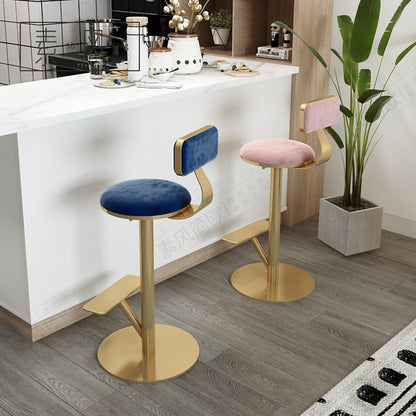 Net red photo high chair Nordic home ins light luxury rotating bar table chair cashier front desk lift stool