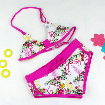 New 2017 TanKini Suits For Girls Swimsuit Brazilian May PlavKy Children Beachwear Kids Swimwear Swim BiKini G6-K67