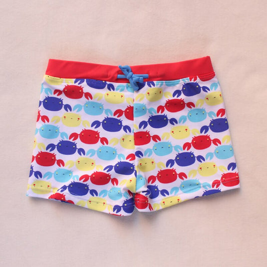 New 2021 Boys Swimming Trunks 3-12Years Children's Swimwear Kids Swimsuit Crab print Baby Boys Swimwear Swim Trunks-SW515