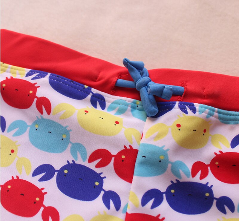 New 2021 Boys Swimming Trunks 3-12Years Children's Swimwear Kids Swimsuit Crab print Baby Boys Swimwear Swim Trunks-SW515
