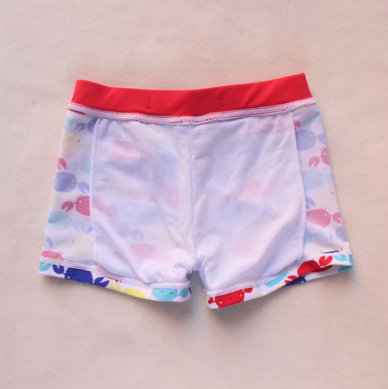 New 2021 Boys Swimming Trunks 3-12Years Children's Swimwear Kids Swimsuit Crab print Baby Boys Swimwear Swim Trunks-SW515
