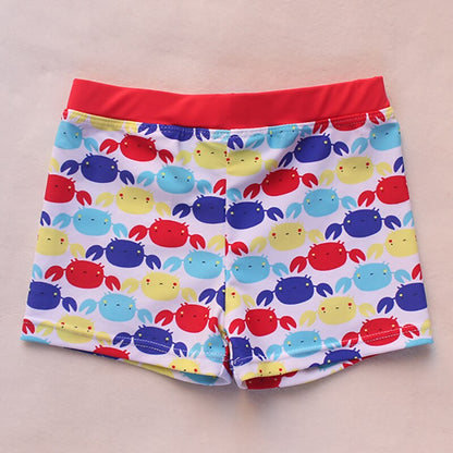 New 2021 Boys Swimming Trunks 3-12Years Children's Swimwear Kids Swimsuit Crab print Baby Boys Swimwear Swim Trunks-SW515