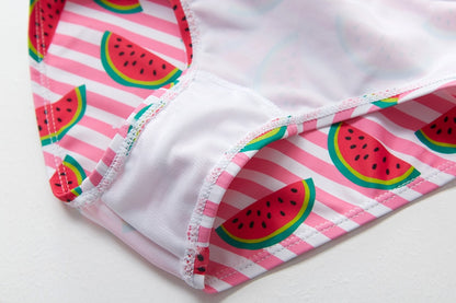 New 2021 Children's Swimwear Two Piece Flamingo Swimsuit For Girls 2021 Summer Bikini Sets Kids Swimsuit Lovely Swimwear G1-K337