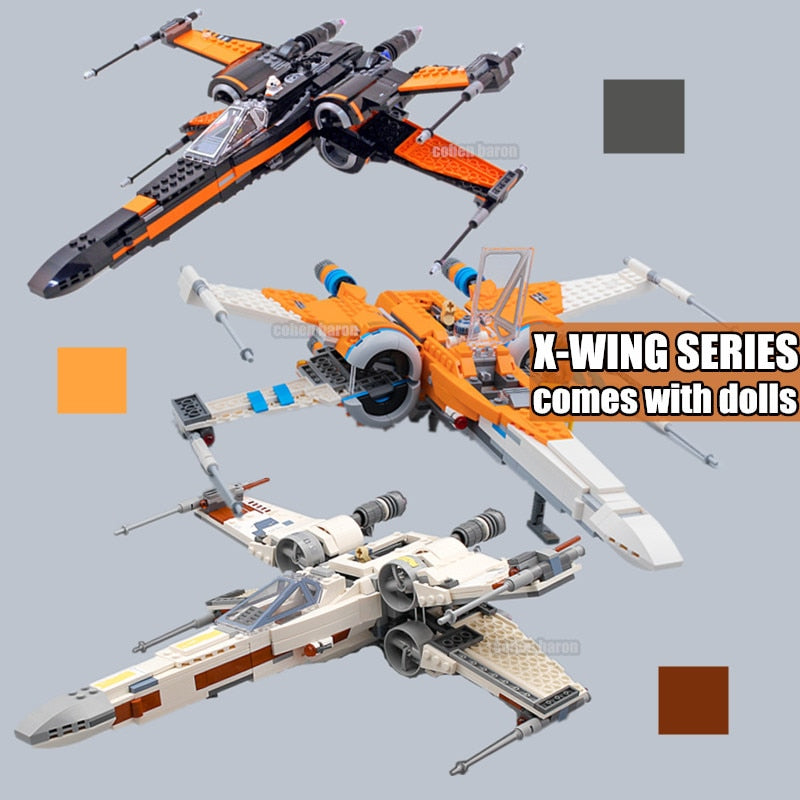 New 20th Years Editon Star Space Series War Poe Dameron's X-wing Fighter Aircraft Technical Building Blocks Bricks Toys Kid Gift