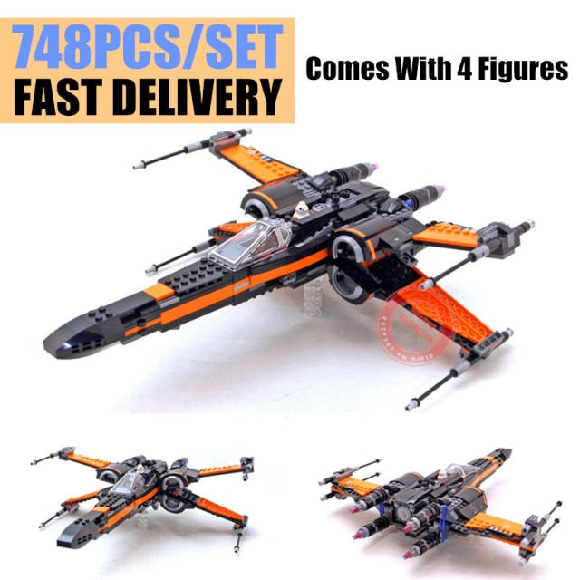 New 20th Years Editon Star Space Series War Poe Dameron's X-wing Fighter Aircraft Technical Building Blocks Bricks Toys Kid Gift