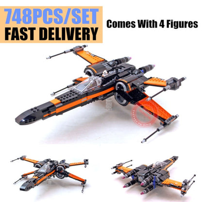 New 20th Years Editon Star Space Series War Poe Dameron's X-wing Fighter Aircraft Technical Building Blocks Bricks Toys Kid Gift