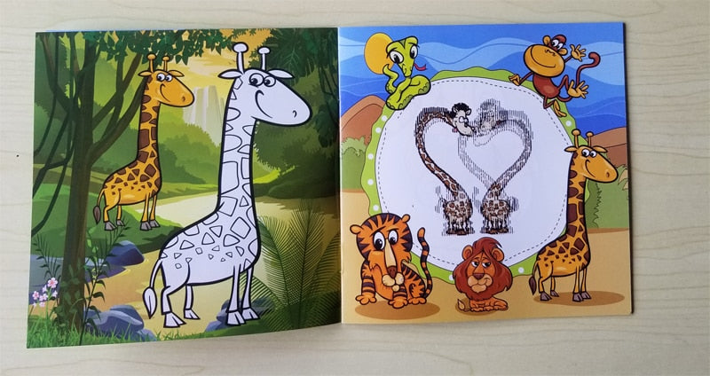 New 22 Pages Cute Animal Style Secret Garden Painting Drawing Kill Time Will Moving DIY Children's Puzzle Magic Coloring Book