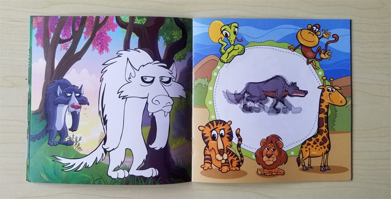 New 22 Pages Cute Animal Style Secret Garden Painting Drawing Kill Time Will Moving DIY Children's Puzzle Magic Coloring Book