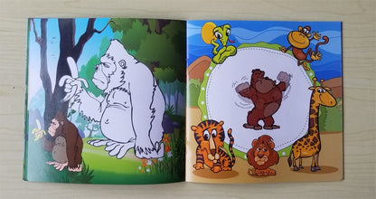New 22 Pages Cute Animal Style Secret Garden Painting Drawing Kill Time Will Moving DIY Children's Puzzle Magic Coloring Book