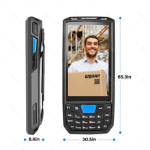 Load image into Gallery viewer, New Android 8 PDA Rugged Handheld Terminal Data Collector Terminal Wireless 1D 2D QR Laser Barcode Scanner Reader Terminal 4G Camera Touchscreen Stylus Included
