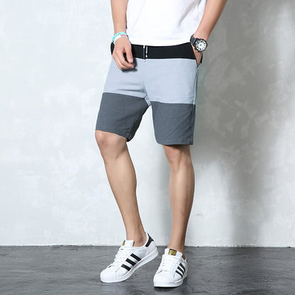 Men's Casual Summer Shorts Elastic Waist Summer Beach Cotton Linen Bermuda Knee Length Fashion Breathable Shorts Quick Dry K40
