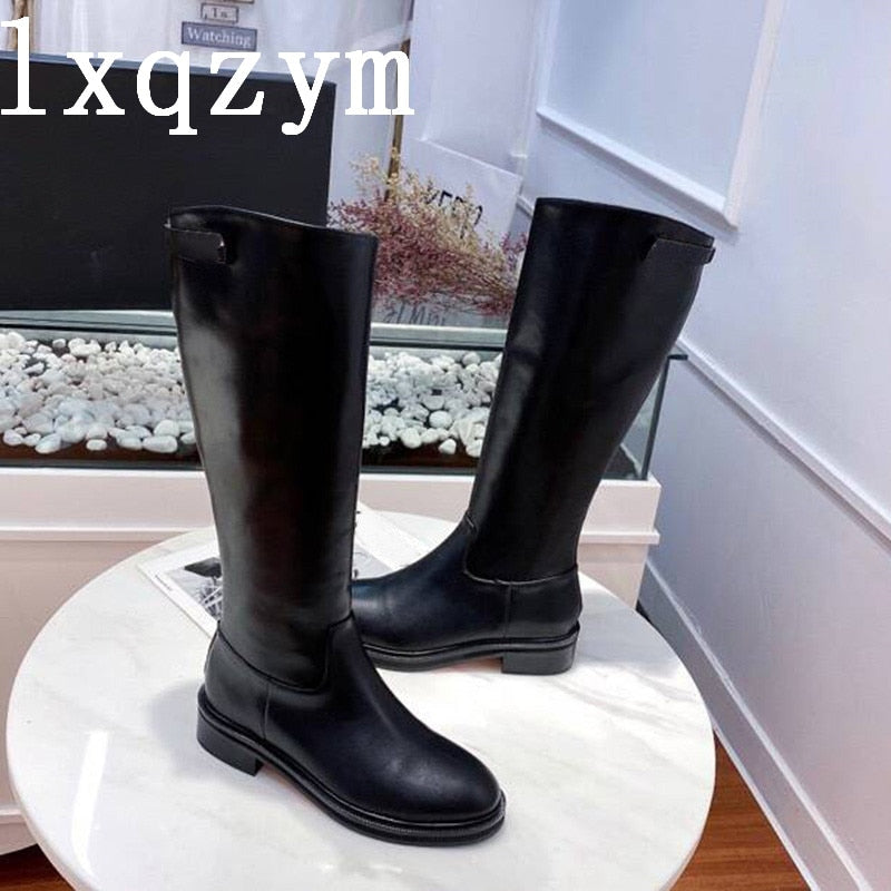 New Chelsea Boot Fashion Martin Boot Thick Bottom Dark Locomotive Real Leather Handsome Punk Shoes Girl Metal Boots