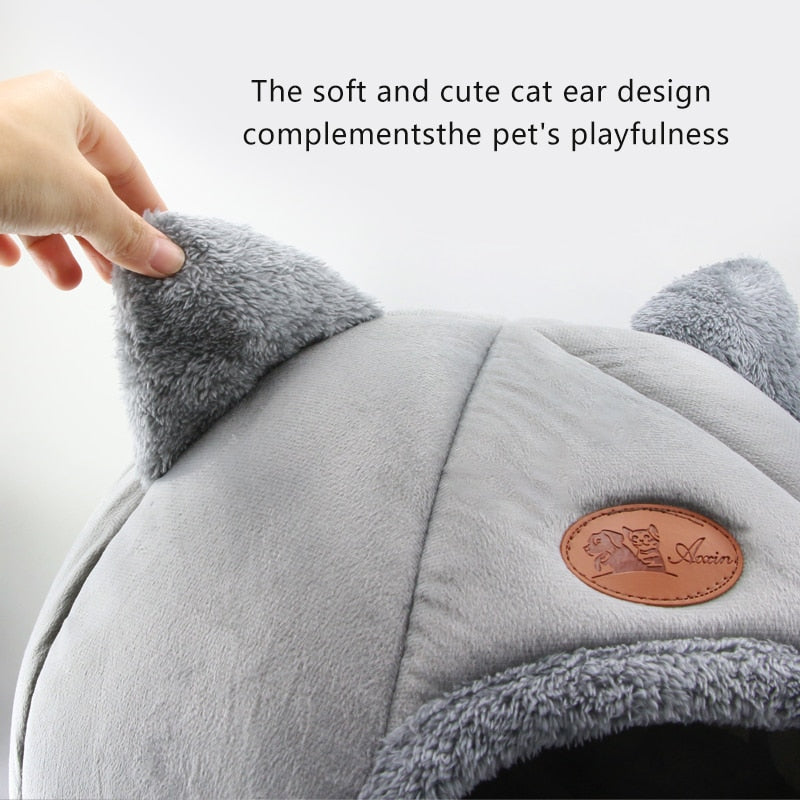 New Deep sleep comfort in winter cat bed little mat basket for cat's house products pets tent cozy cave beds Indoor