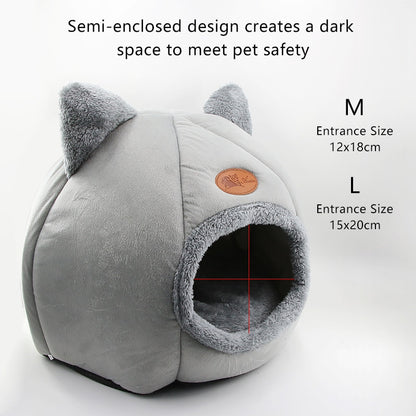 New Deep sleep comfort in winter cat bed little mat basket for cat's house products pets tent cozy cave beds Indoor