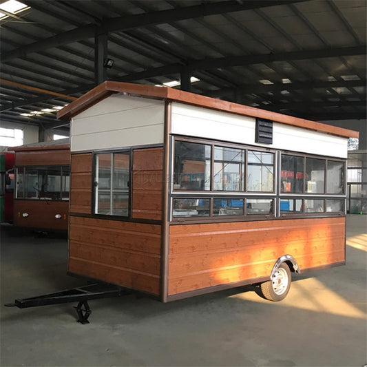New Design Wooden Food Truck Waffle House Taco Pizza Kitchen Restaurant Food Cart Trailer
