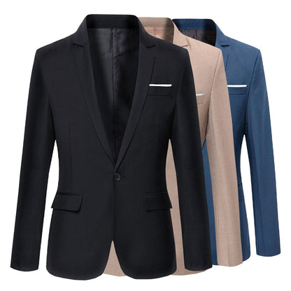 Men's Casual Blazer Cotton Slim Korea Style Suit Blazer Masculino Male Suits Jacket Blazers Men Clothing Size M-5XL