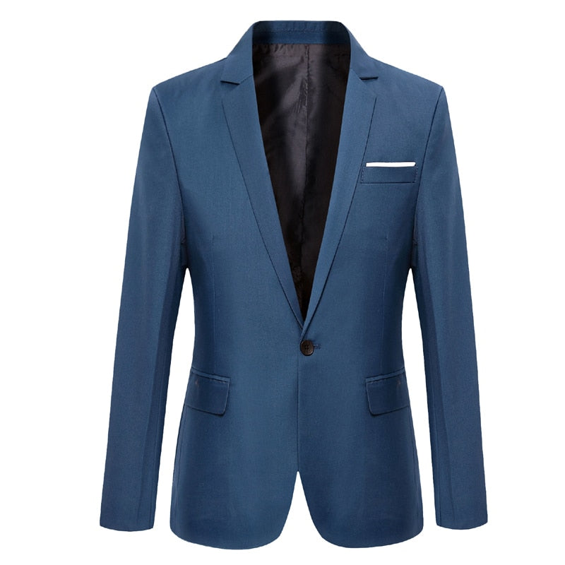 Men's Casual Blazer Cotton Slim Korea Style Suit Blazer Masculino Male Suits Jacket Blazers Men Clothing Size M-5XL