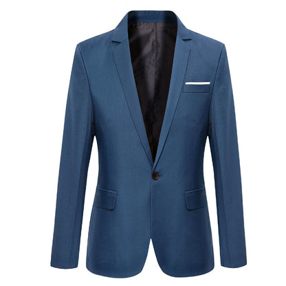 Men's Casual Blazer Cotton Slim Korea Style Suit Blazer Masculino Male Suits Jacket Blazers Men Clothing Size M-5XL
