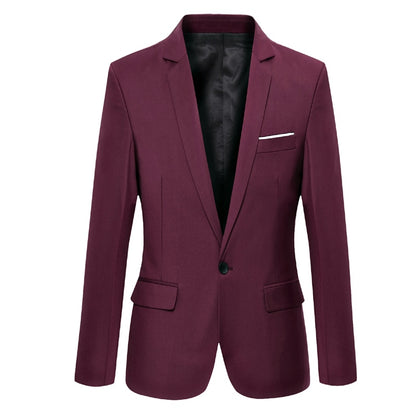 Men's Casual Blazer Cotton Slim Korea Style Suit Blazer Masculino Male Suits Jacket Blazers Men Clothing Size M-5XL