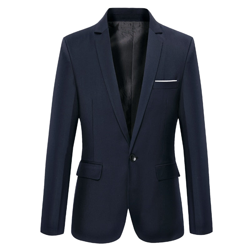 Men's Casual Blazer Cotton Slim Korea Style Suit Blazer Masculino Male Suits Jacket Blazers Men Clothing Size M-5XL