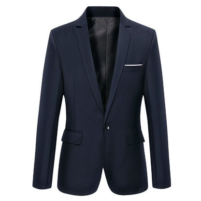 Men's Casual Blazer Cotton Slim Korea Style Suit Blazer Masculino Male Suits Jacket Blazers Men Clothing Size M-5XL