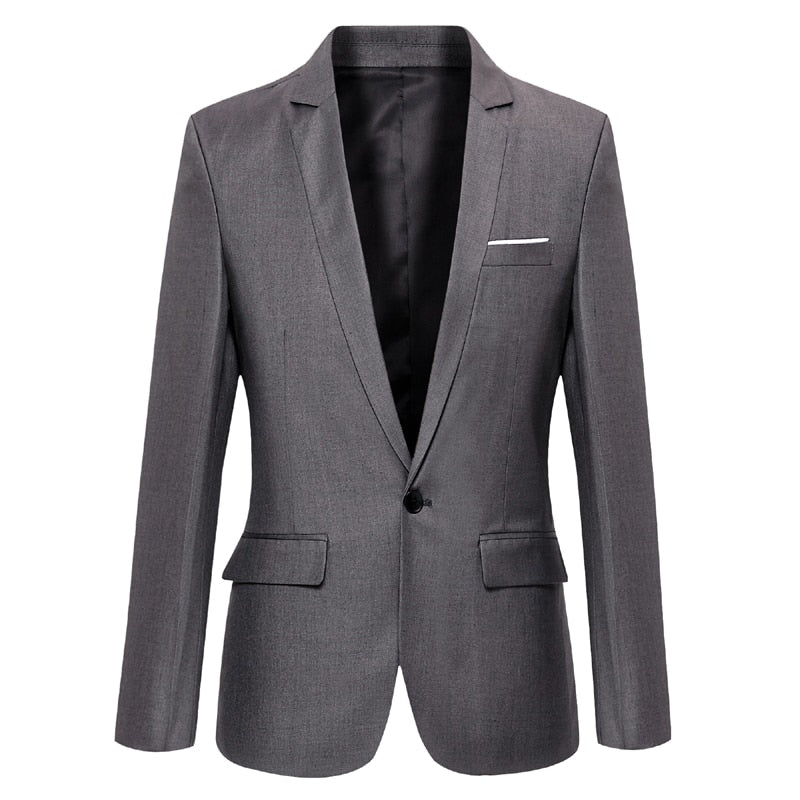 Men's Casual Blazer Cotton Slim Korea Style Suit Blazer Masculino Male Suits Jacket Blazers Men Clothing Size M-5XL