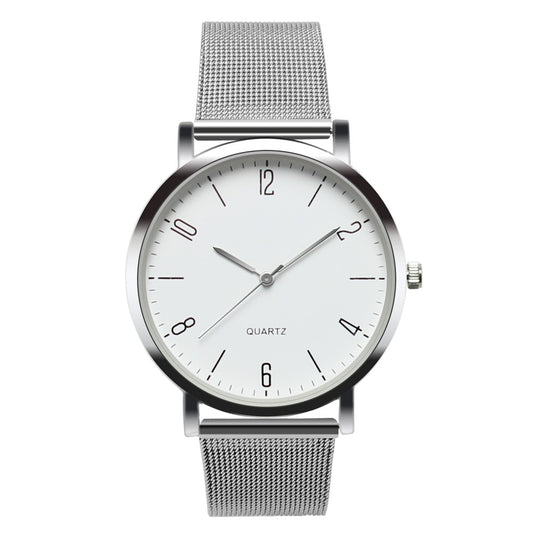 Women's Stainless Steel Silver Gold Mesh Watch Unique Simple Watches Casual Quartz Wristwatches Clock Hot Sale