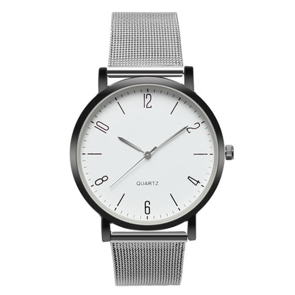 Women's Stainless Steel Silver Gold Mesh Watch Unique Simple Watches Casual Quartz Wristwatches Clock Hot Sale