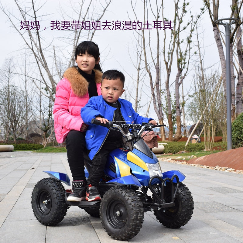 New Four-wheel Playground Scooter Children's Toy Beach Rubber Anti-skid Tire Rear Disc Brake System Electric Go Karts