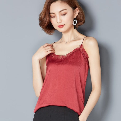 New LVTCH Summer One Size Chiffon Shirt V Neck Solid Color Sleevess Office Lady Work Casual Shirts