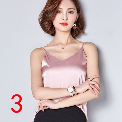 New LVTCH Summer One Size Chiffon Shirt V Neck Solid Color Sleevess Office Lady Work Casual Shirts