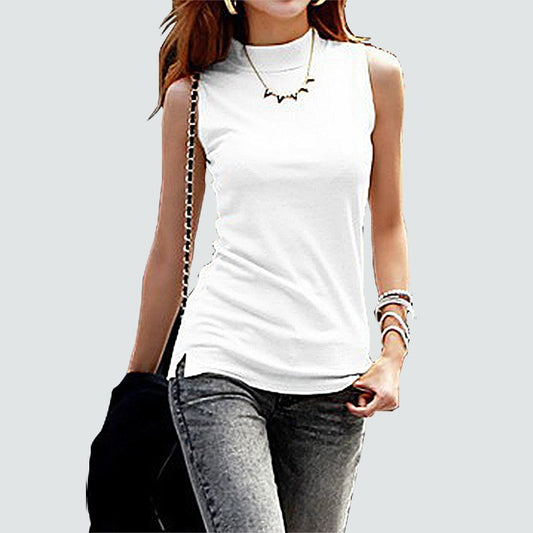 Women's Summer Autumn Sleeveless Solid Color Tops & Tees Cotton Tanks Tops Women Blouses Shirts Lady Vest 10 colors