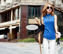 Load image into Gallery viewer, Women&#39;s Summer Autumn Sleeveless Solid Color Tops &amp; Tees Cotton Tanks Tops Women Blouses Shirts Lady Vest 10 colors

