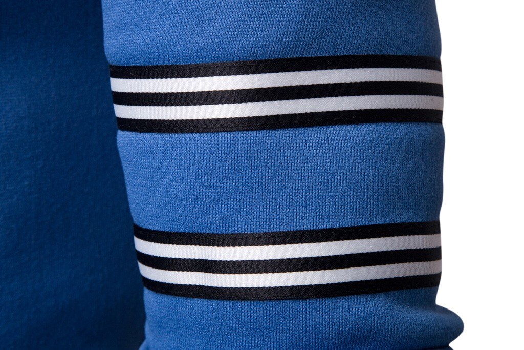 Men's Cardigan Hoodie Sweater long sleeved slim men's zipper hoodie jacket casual striped stitching jacket