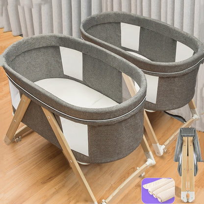 Newborn Multi-functional Baby Bed Foldable Portable Cradle Bed Baby Twin Cradle Movable