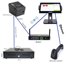 Load image into Gallery viewer, New OEM 10 inch Android Tablet POS Cash Register with 80MM Printer,Bluetooth Scanner for Retail Restaurant
