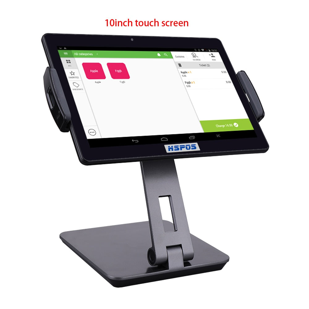 New OEM 10 inch Android Tablet POS Cash Register with 80MM Printer,Bluetooth Scanner for Retail Restaurant
