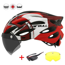 Charger l&#39;image dans la galerie, Newest Road Bike Mountain Bike Helmet with TT Lens &amp; Visor Men Women Cycling Helmet with Rear Light Sports Mtb Bicycle Helmet
