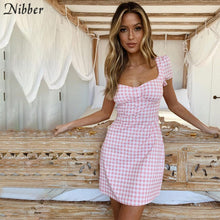 Load image into Gallery viewer, Nibber summer Bandage Bodycon mini Dress Women Lattice Halter Sexy Club Party ladies dress2019 beach Casual vacation short Dress
