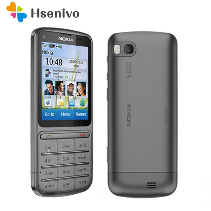 Nokia C3-01 Refurbished-Original C3-01 phone 2.4 'Inch 5MP Camera 1050mAh WIFI  Single Core Cellphone Free shipping