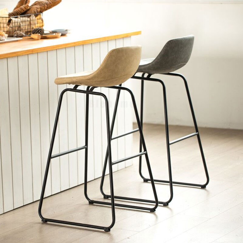 Nordic Bar Chair Backrest Bar Table Furniture for Home Kitchen Chair High Stool Clothing Store Photo Stool Bar Stool Bar Chairs