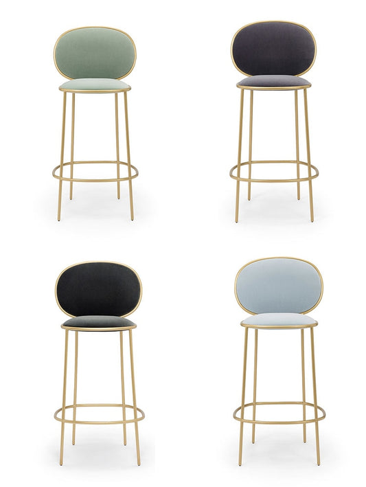 Nordic Bar Stool Wrought Iron Ins Creative Table Gold Lift Cafe Back Net Red High Chair Simple Counter Stool Bar Stools