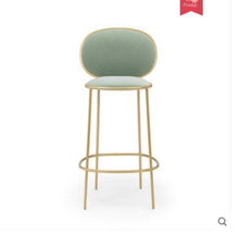 Cargar imagen en el visor de la galería, Nordic Bar Stool Wrought Iron Ins Creative Table Gold Lift Cafe Back Net Red High Chair Simple Counter Stool Bar Stools
