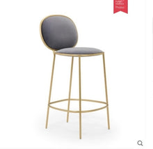 Charger l&#39;image dans la galerie, Nordic Bar Stool Wrought Iron Ins Creative Table Gold Lift Cafe Back Net Red High Chair Simple Counter Stool Bar Stools
