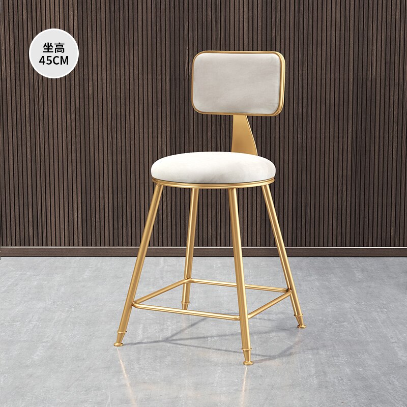 Nordic Bar Stool Wrought Iron Ins Creative Table Gold Lift Cafe Back Net Red High Chair Simple Counter Stool Bar Stools for Home