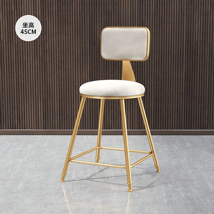 Nordic Bar Stool Wrought Iron Ins Creative Table Gold Lift Cafe Back Net Red High Chair Simple Counter Stool Bar Stools for Home