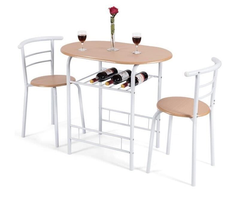 Nordic Bar Three-piece Dining Table Modern Simple Bar Coffee Table Chair Household Personalized High Stool Kitchen Furniture HWC