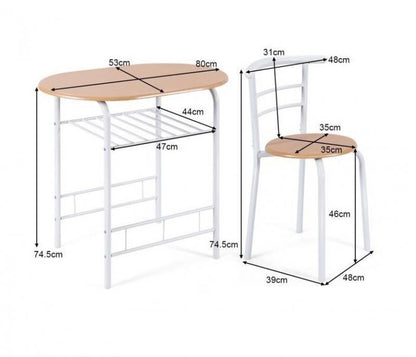 Nordic Bar Three-piece Dining Table Modern Simple Bar Coffee Table Chair Household Personalized High Stool Kitchen Furniture HWC