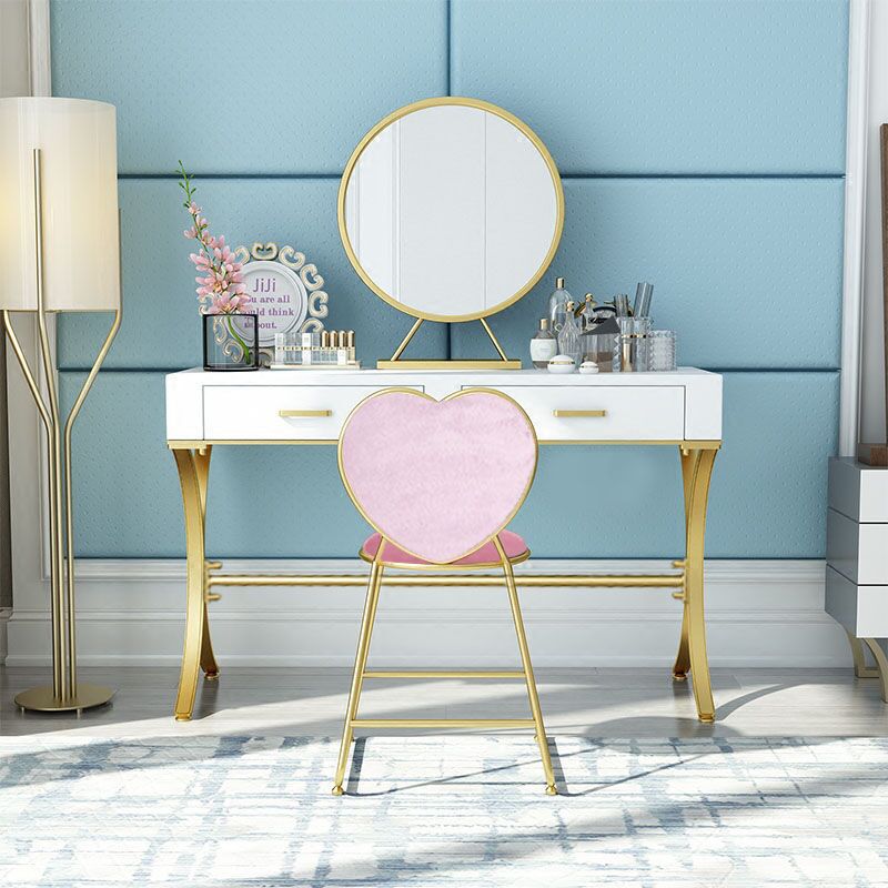 Nordic Dressing Table Bedroom Small Huxing Net Red Belt Drawer Dressing Table Set Simple Solid Wood Cosmetic Table New 2019 Heart Shaped Chair