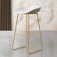 Load image into Gallery viewer, Nordic Iron Creative Simple Luxury Bar Table Chair Stool Leisure Coffee Shop Front Desk High Stool Designer Chair
